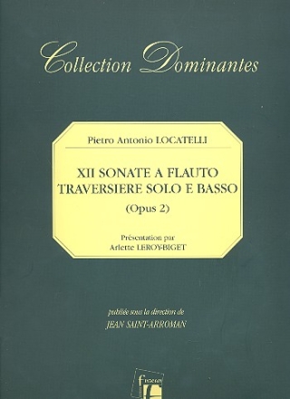 12 sonate a flauto traversière solo e basso op.2 