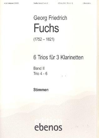 6 Trios Band 2 (Nr.4-6) fr 3 Klarinetten Stimmen