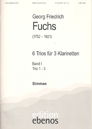 6 Trios Band 1 (Nr.1-3)  fr 3 Klarinetten Stimmen