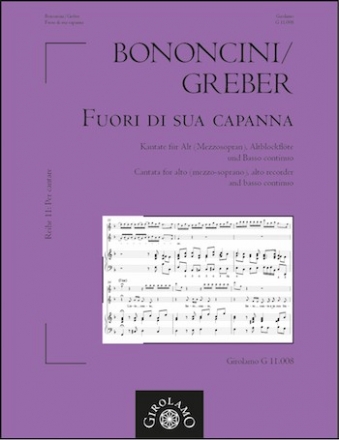 Fuori di sua Capanna  fr Alt (Mezzosopran), Altblockflte und Bc Stimmen