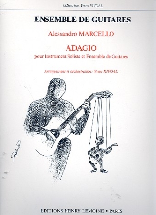 Adagio pour instrument soliste (violon, flte) et ensemble de guitares (5)