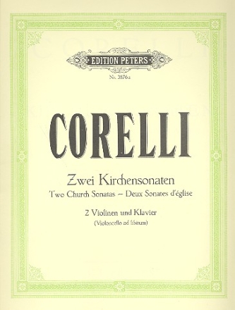 2 Kirchensonaten op.1,10 und op.3,5: fr 2 Violinen und Klavier