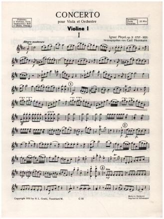 Konzert D-Dur op.31 fr Viola und Orchester Stimmensatz (Harmonie und 3-3-2-2-1)
