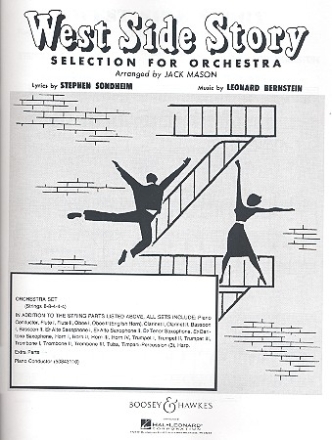 West Side Story selections for orchestra,  piano conductor