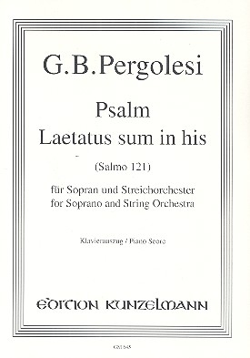 Laetatus sum in his fr Sopran und Streichorchester
