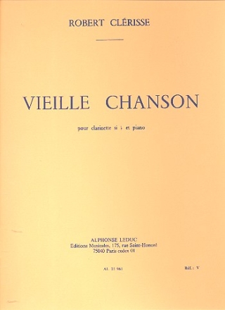 Vieille chanson pour clarinette en sib et piano