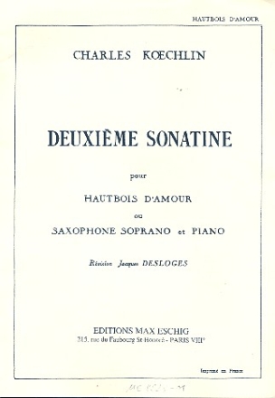 Sonatine op.194,2 pour hautbois d'amour en la et piano partie d'hautbois d'amour