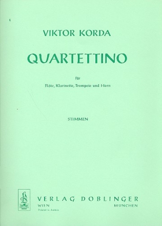 Quartettino für Flöte, Klarinette, Trompete und Horn Stimmen