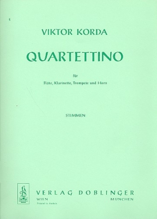 Quartettino fr Flte, Klarinette, Trompete und Horn Stimmen