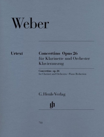 Concertino op.26 für Klarinette und Orchester für Klarinette und Klavier