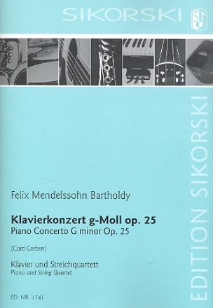 Klavierkonzert g-Moll op.25 Fassung fr Klavier und Streichquartett