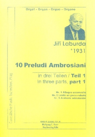 10 preludi ambrosiani Band 1 fr Orgel