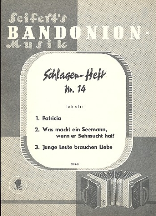 Schlagerheft Nr.14 fr Bandoneon