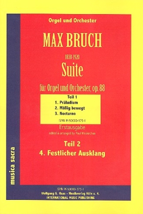 Suite op.88 Teil 2 fr Orgel und Orchester Partitur
