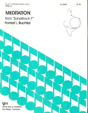 Meditation from Sonatina in F for horn in E flat or F and piano