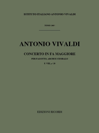 Concerto fa maggiore F.VIII:20 per fagotto, archi e cembalo