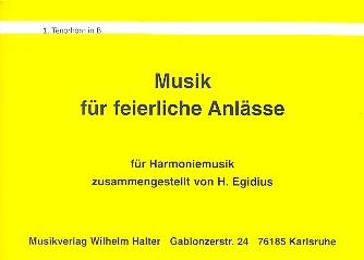 Musik fr feierliche Anlsse fr Blasorchester Tenorhorn 1