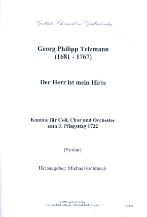 Der Herr ist mein Hirte Kantate fr Soli, Chor und Orchester Partitur