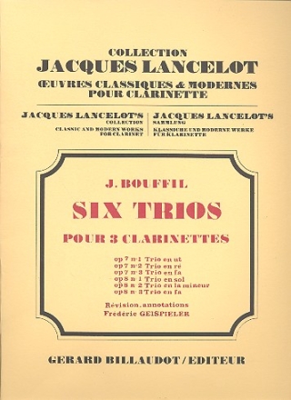 Trio op.8,1 sol majeur pour 3 clarinettes parties