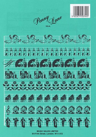 PENNY LANE FOR SSA CHORUS AND PIANO SCORE MCCARTNEY, PAUL, WORDS