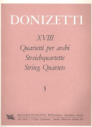 Streichquartett e-Moll Nr.5 Stimmen 18 STREICHQUARTETTE NR.5