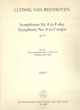Sinfonie F-Dur Nr.8 op.93 fr Orchester Violine 1