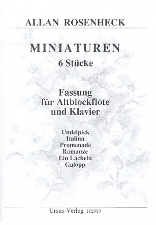 Miniaturen 6 leichte Stcke fr Altblockflte und Klavier