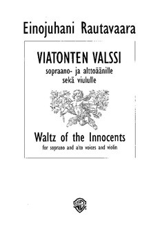 WALTZ OF THE INNOCENTS FUER SSA CHOR UND VIOLINE, PARTITUR