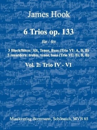 6 Trios op.133 Band 2 (Nr.4-6) fr 3 Blockflten (ATB) Spielpartitur
