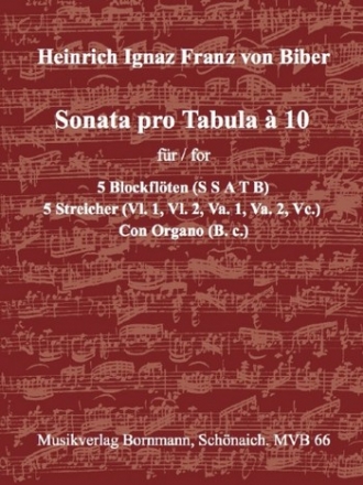 Sonata pro Tabula a 10 für 5 Bfl (SSATB), Streicher und Bc