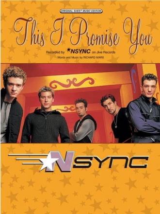 This I promise you: Einzelausgabe Gesang und Klavier / Gitarre