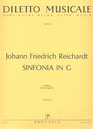 SINFONIA G-DUR FUER ORCHESTER STIMMENSATZ (HARMONIE UND 4-3-2-2-1)