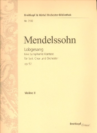 Sinfonie Nr.2 op.52 fr Soli, gem Chor, Orchester und Orgel Violine 2