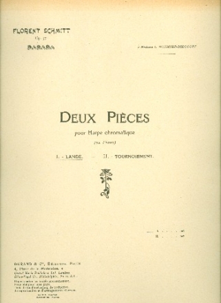 2 pices op.57,1 lande pour harpe chromatique ou piano