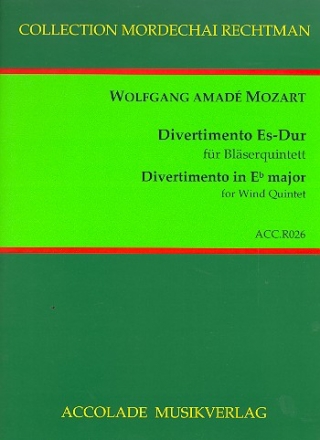 Divertimento Es-Dur KV439b Nr.1 fr Blserquintett Partitur und Stimmen