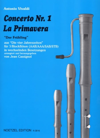 Concerto Nr.1 - der Frhling fr 3 Blockflten in wechselnder Besetzung (AAB, AAA, SAB, STB)