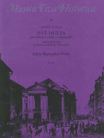 2 Duette fr Oboe und Viola (Cello) Partitur und 3 Stimmen