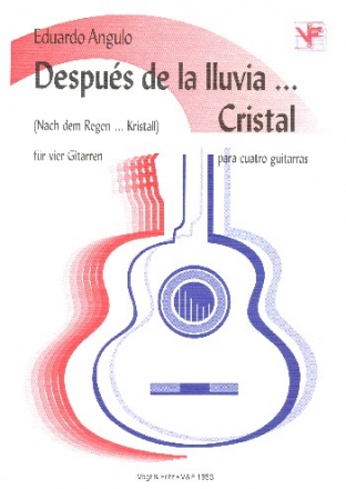 Despues de la lluvia cristal fr 4 Gitarren Partitur und Stimmen