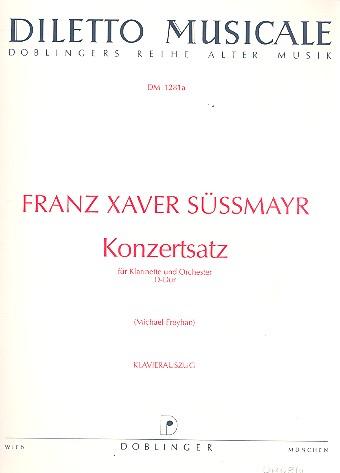 Konzertsatz D-Dur fr Klarinette und Orchester fr Klarinette und Klavier