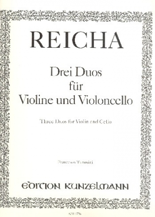 3 Duos fr Violine und Violoncello Stimmen