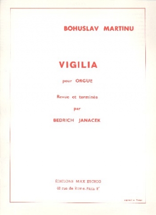 Vigilia pour orgue