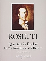 Quartett Es-Dur für 2 Klarinetten und 2 Hörner Partitur und Stimmen