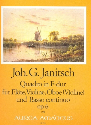 Quadro F-Dur op.6 fr Flte, Violine, Oboe (Violine) und Bc