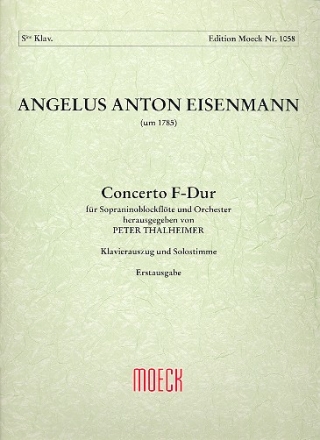 Concerto F-Dur fr Sopraninoblock- flte und Orchester Klavierauszug und Solostimme