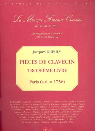Pices de clavecin vol.3 Faksimile Paris 1756