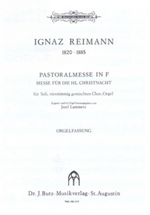 Pastoralmesse F-Dur fr Soli (SATB), Chor und Orchester Partitur