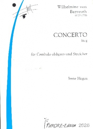 Concerto g-Moll fr Cembalo obligato und Streicher Partitur
