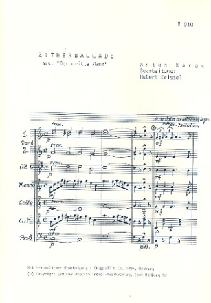 Zitherballade fr Zupforchester Partitur