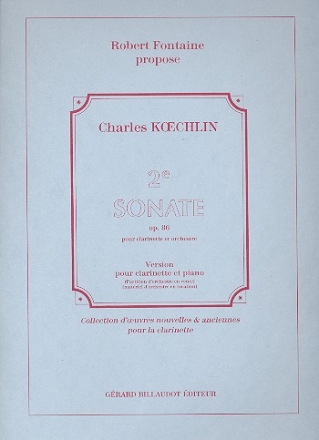 Sonate no.2 op.86 pour clarinette et piano