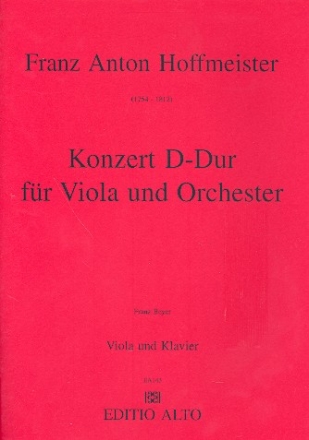 Konzert D-Dur fr Viola und Orchester fr Viola und Klavier